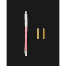 Biomaser Turuncu Çift Uçlu Microblading Kalıcı Makyaj Uygulama Kalemi