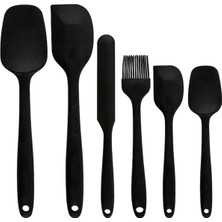 Tekno Trust 6lı Takım Yanmaz Yapışmaz Mutfak Pasta Slikon Yumurta Fırçası Kaşık Bıçak Spatula Seti