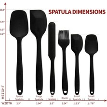 Tekno Trust 6lı Takım Yanmaz Yapışmaz Mutfak Pasta Slikon Yumurta Fırçası Kaşık Bıçak Spatula Seti