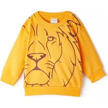 Galatasaray Orijinal ve Lisanslı Sarı Bebek Sweatshirt Aslan Ahşap Kutulu