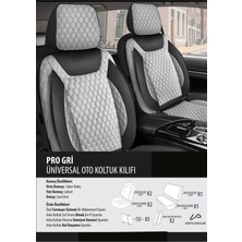 Naz Oto Peugeot 208 Koltuk Kılıfı Pro Gri