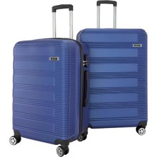 2'li Valiz Seti Büyük Boy - Orta Boy Valiz Mavi 1451