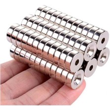 Open Cart Yeni Kr 25 x 10 / 5 x 5.5 mm Havşa Delikli Neodyum Mıknatıs - Güçlü N35 Nikel Kaplama Magnet