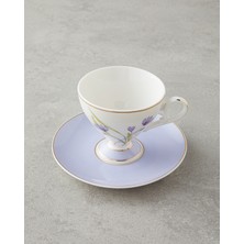 English Home Valentina New Bone China 4 Parça 2 Kişilik Kahve Fincan Takımı 80 ml Lila