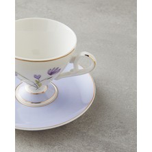English Home Valentina New Bone China 4 Parça 2 Kişilik Kahve Fincan Takımı 80 ml Lila