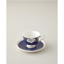 English Home Evelina New Bone China 4 Parça 2 Kişilik Kahve Fincan Takımı 90 ml Lacivert