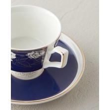 English Home Evelina New Bone China 4 Parça 2 Kişilik Kahve Fincan Takımı 90 ml Lacivert