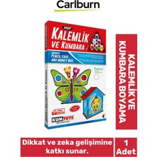 Yeni Üretim 3mm Mdf Malzeme 6 Adet Akrilik Boya Fırça Hediyeli Ahşap Kalemlik Kumbara 2'li Seti