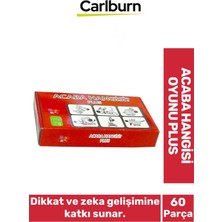 60 Kartlı Eğitici Zeka Geliştirici Öğretici Çocuk Okul Öncesi Görsel Dikkat Acaba Hangisi Plus Oyunu