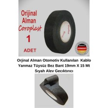 Mega Oto Market Kullanılan Kablo Yanmaz Tüylü Bez Bant 19MM x 15 mt Siyah