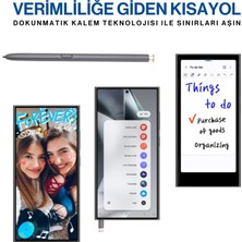 Techmaster Samsung Galaxy S24 Ultra Uyumlu S Pen Dokunmatik Stylus Kalem ve Yedek Uç