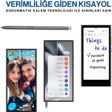 Techmaster Samsung Galaxy S24 Ultra Uyumlu S Pen Dokunmatik Stylus Kalem ve Yedek Uç