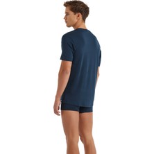 BLACKSPADE 9308 ERKEK SİLVER V YAKA KISA KOL LACİVERT T-SHİRT