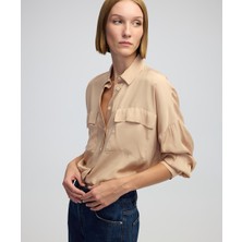 Cepli düşük omuz gömlek IW6240025210079