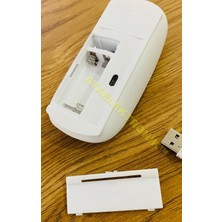 Ata Elektronik Beyaz Renk Slim Sessiz KABLOSUZ WİRELESS MOUSE MAUS 2.4G