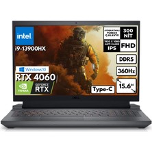 Dell G15 5530 I9-13900HX 16-Gbddr5 512 Gbssd SSD Rtx 4060 15.6" Fhd Windows 10 Home Taşınabilir Bilgisayar G155530017U BT49