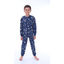 Zuzunga Astronot Temalı Pamuk Unisex Çocuk Pijama Takımı