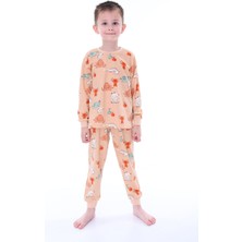 Zuzunga Sevimli Hayvanlar (Koala-Fil-Timsah) Unisex Yavruağzı Pijama Takımı