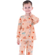 Zuzunga Sevimli Hayvanlar (Koala-Fil-Timsah) Unisex Yavruağzı Pijama Takımı