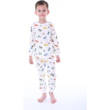 Zuzunga Renkli Araba Desenli Erkek Pijama Takımı