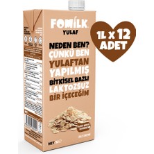 Fomilk Yulaf Sütü 1 L X12 Bitkisel Bazlı Laktozsuz Vegan