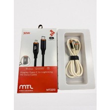 Mtl 60W Display Type-C  To Type-C Şarj Yüzdesi Göstergeli Data Kablo