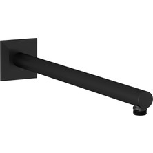 Teska Q25*40CM Duvardan Tepe Duş Borusu-Full Siyah