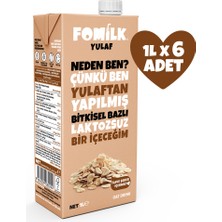 Fomilk Yulaf Sütü 1 L X6 Bitkisel Bazlı Laktozsuz Vegan