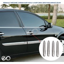 Ebal Oto Renault Megane 2 Krom Kapı Kolu 4 Kapı  2004-2010 Paslanmaz Çelik