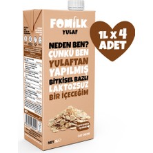 Fomilk Yulaf Sütü 1 L X4 Bitkisel Bazlı Laktozsuz Vegan