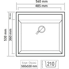 Thorax Granit Eviye Turo C1 Beyaz 56X53