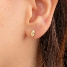 Fasek Gold Altın Küpe - 14 Ayar Altın Minimal Damla Figürlü Küpe