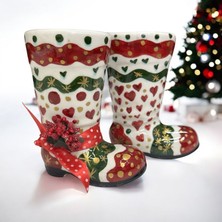 Aygen Creative Art Yılbaşı Hediyelik Kalemlik Çini Handmade Kalemlik Çini Çizme Tasarım Hediyelik Kalemlik Noel
