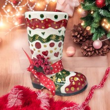 Aygen Creative Art Yılbaşı Hediyelik Kalemlik Çini Handmade Kalemlik Çini Çizme Tasarım Hediyelik Kalemlik Noel