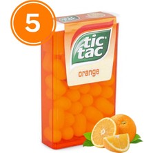 Tic Tac Portakal Aromalı Şeker 18 Gr. (5 Adet)