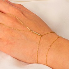 Fasek Gold Gümüş Şahmeran - 925 Ayar Gümüş Sıra Taşlı Modern Tasarım Şahmeran
