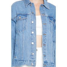 Forever 21 F21 Oversize Trucker Kot Ceket
