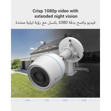 Ezviz 1080P 2mp Dış Mekan Wi-Fi Güvenlik Kamerası Insan Algılama ve Ir Gece Görüş