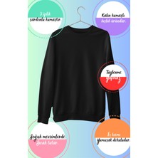 Fuddy Moda Unisex Mus-Tang Gen6 Sırt Baskılı Kapüşonsuz Sweatshirt, Oversize Yarış Araba Baskılı Sweatshirt