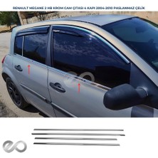 Ebal Oto Renault Megane 2 Cam Çıtası (Hb) Krom 4 Parça 2004 - 2010