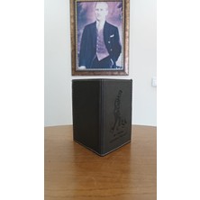 Efe Deri Dikişli Ata Baskılı Oto Ruhsat Kılıfı Deri Araç Ruhsat Koruyucu Ruhsatlık