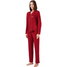 Pjs Kadın Bordo Pijama Takımı 26035