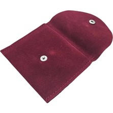 Özer Kutu Kadife (Süet) Zarf Kese Bordo 25 Adet 8X10 Boy Takı, Altın Kesesi (Çıtçıtlı)