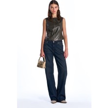 Lacivert Straight Fit Jean