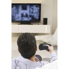 Ecuy Bluetooht Uyumlu Kablosuz Klavye Mouse Tv Klavye Işıklı Kablosuz Mini Klavye Dokunmatik Mouse