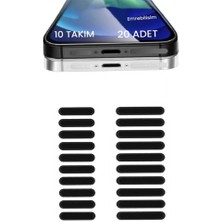 Emre Bilişim 10 Takım 20 Adet Cep Telefonu Hoparlörü Için Toz Önleyici Sticker-Telefon Hoparlör Koruyucu 1.6 Cm-2.2 cm