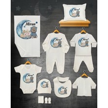 11 Lİ İSİMLİ HASTANE ÇIKIŞ SETİ ORGANİK PAMUK