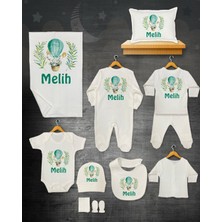 11 Lİ İSİMLİ HASTANE ÇIKIŞ SETİ ORGANİK PAMUK