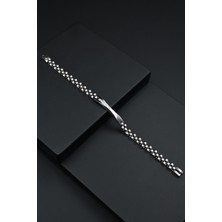 Frnch 316L Çelik Italyan Model Gümüş Renk Erkek Bileklik FRJ12280-3280-A