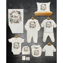 11 Lİ İSİMLİ HASTANE ÇIKIŞ SETİ ORGANİK PAMUK